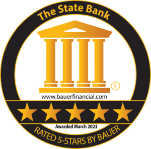 The State Bank 5-star rating from Bauer Financial logo/icon
