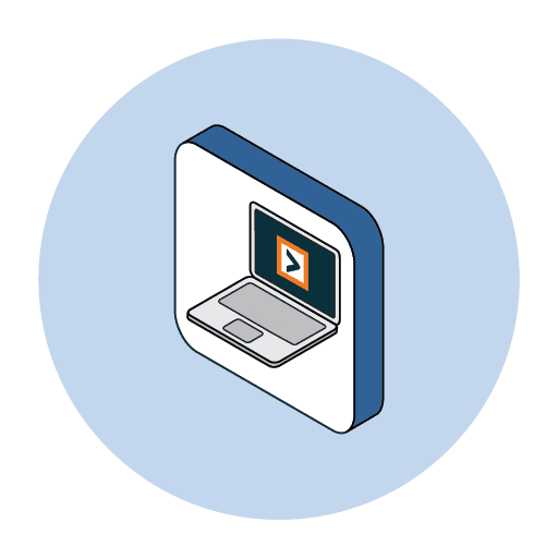 Icon to illustrate Online Banking featuring a laptop computer.